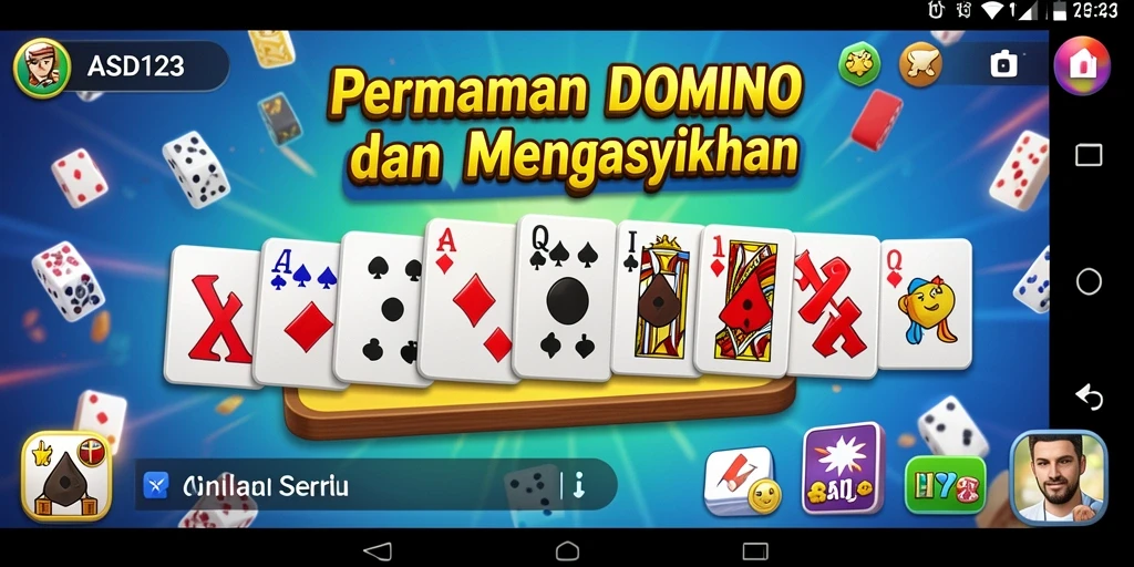 Tampilan gameplay Domino yang menegangkan dan seru.