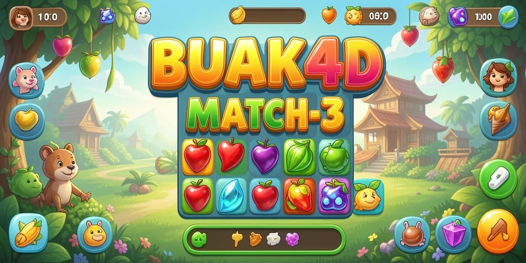 Tampilan gameplay BUAH4D yang penuh warna dan seru.