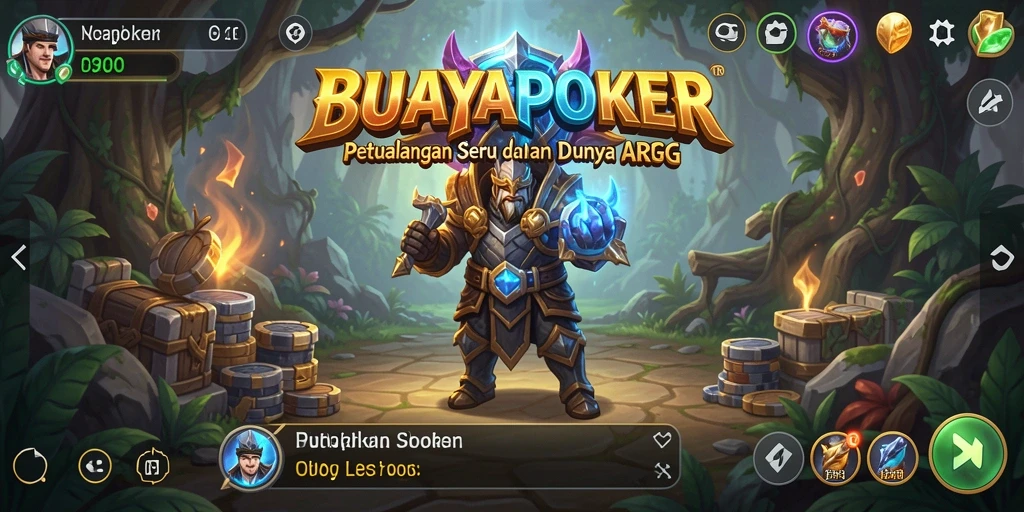 Tampilan seru dari pertempuran dalam game BUAYAPOKER.