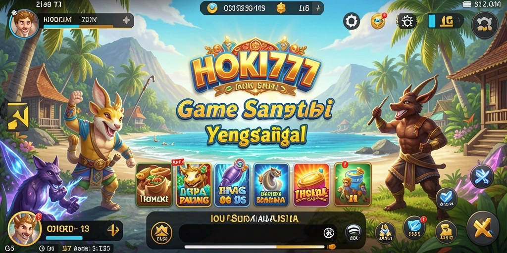 Tampilan menarik dari gameplay HOKI777 yang penuh warna.