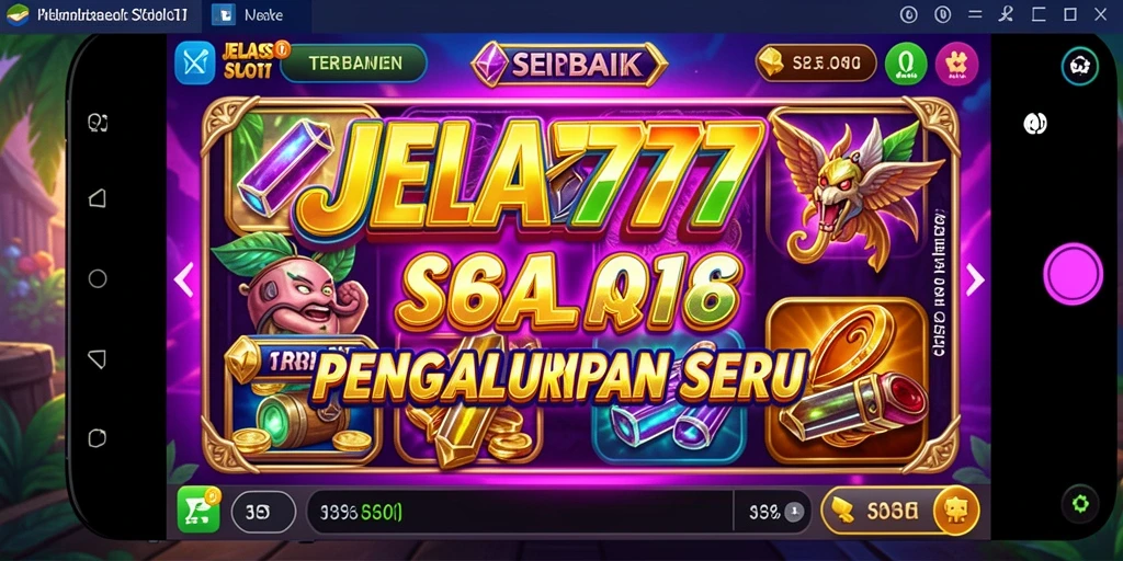 Tampilan gameplay seru dalam JELAS777 dengan simbol menawan.