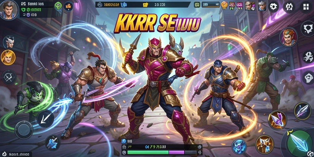 Screenshot gameplay KKRP menampilkan pertarungan yang penuh aksi.