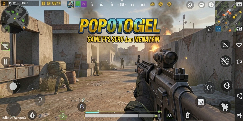 Tangkapan layar menampilkan aksi permainan tembak-menembak intens.