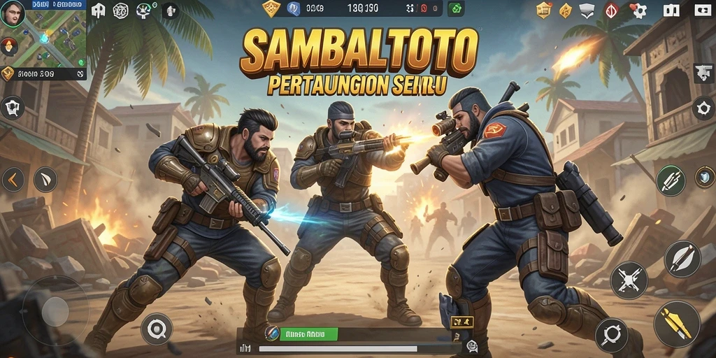 Tampilan seru dari gameplay Battle Royale di SAMBALTOTO.